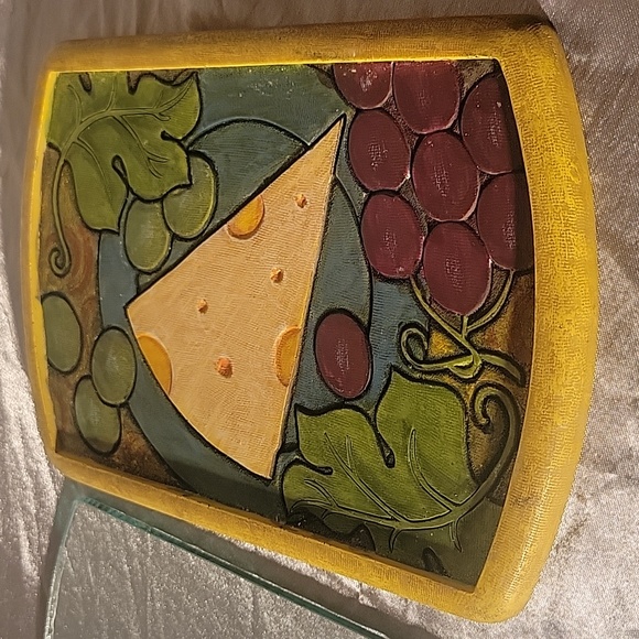 Joie de Vivre Glass Top Serving Tray - Picture 4 of 9